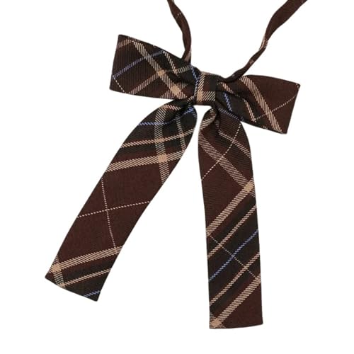 jdstty JK Krawatte im Vintage-Stil, braun, kariert, gestreift, vorgebunden, koreanisch, japanisch, College, Schuluniform, Krawatte, a jdstty JK Krawatte im Vintage-Stil, braun, kariert, gestreift, vorgebunden, koreanisch, japanisch, College, Schuluniform, Krawatte, a von jdstty