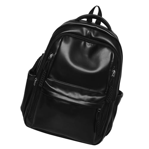 jdstty Mehrzweck Rucksack Aus Weichem PU Leder Große Kapazität College Studenten Schultasche Für Teenager Und Erwachsene Reise Laptop Tagesrucksack von jdstty