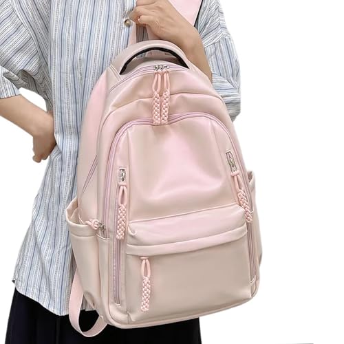 jdstty Mehrzweck Rucksack Aus Weichem PU Leder Große Kapazität College Studenten Schultasche Für Teenager Und Erwachsene Reise Laptop Tagesrucksack von jdstty