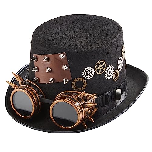 jdstty Punk Stil Top Getriebe Kette Brille Niet Brille Steampunk Halloween Für Halloween Karneval Party von jdstty