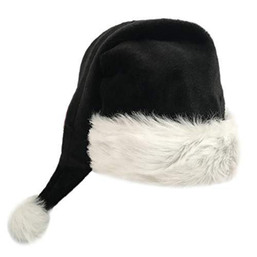jdstty Schwarz Weiße Weihnachtsmann Mütze Für Erwachsene Mit Kunstfellbesatz Für Festliche Neujahrspartys jdstty Schwarz Weiße Weihnachtsmann Mütze Für Erwachsene Mit Kunstfellbesatz Für Festliche Neujahrspartys von jdstty