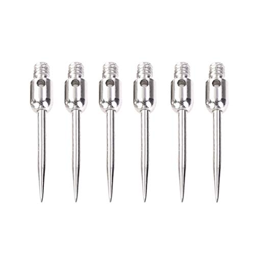 jdstty Set mit 6 Stück Dartpfeilen mit Stahlspitzen, Konverter, 2BA-Gewinde, passend für Steeldarts und Dart-Zubehör mit weicher Spitze, silber jdstty Set mit 6 Stück Dartpfeilen mit Stahlspitzen, Konverter, 2BA-Gewinde, passend für Steeldarts und Dart-Zubehör mit weicher Spitze, silber von jdstty