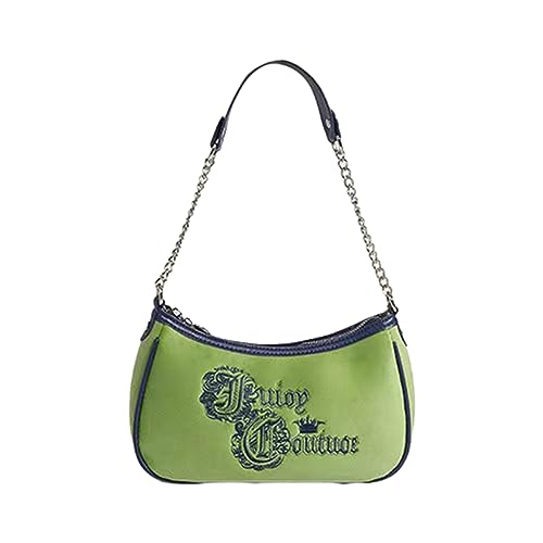 jdstty Vielseitige Retro Umhängetasche Unterarmtaschen Handtasche Mit Grüner Stickerei Für Partys Und Musikfestivals von jdstty