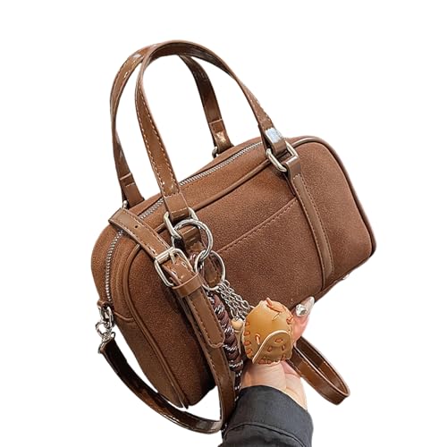 jdstty Vintage Umhängetasche Aus Wildlederimitat Für Damen Elegante Umhängetasche Mit Und Verstellbarem Riemen von jdstty