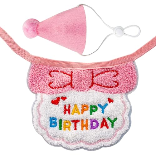 2pcs Haustier Geburtstag Outfit Mit Verstellbarem Lätzchen Und Geburtstagshut Perfekt Für Festivalfeier Und Party Fotoshooting Haustier Set 2pcs Haustier Geburtstag Outfit Mit Verstellbarem Lätzchen Und Geburtstagshut Perfekt Für Festivalfeier Und Party Fotoshooting Haustier Set von jebyltd