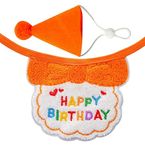 2pcs Haustier Geburtstag Outfit Mit Verstellbarem Lätzchen Und Geburtstagshut Perfekt Für Festivalfeier Und Party Fotoshooting Haustier Set 2pcs Haustier Geburtstag Outfit Mit Verstellbarem Lätzchen Und Geburtstagshut Perfekt Für Festivalfeier Und Party Fotoshooting Haustier Set von jebyltd
