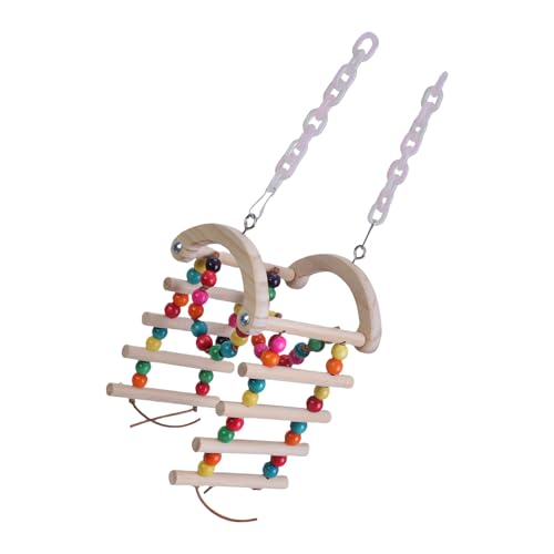 Holzleiter Schwungspielzeug Mit Farbenfrohen Perlen Design Für Papageien Zur Verbesserung Der Körperlichen Und Mentalen Fähigkeiten Bird Barch Cage Toy von jebyltd