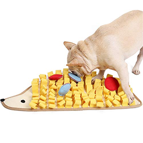 Schnüffelmatte für Haustiere, Igelform, abnehmbare Fleece-Pads, Hundematte, lindert Stress, 60 x 29 cm von jehdfbvssjcbcsvfd