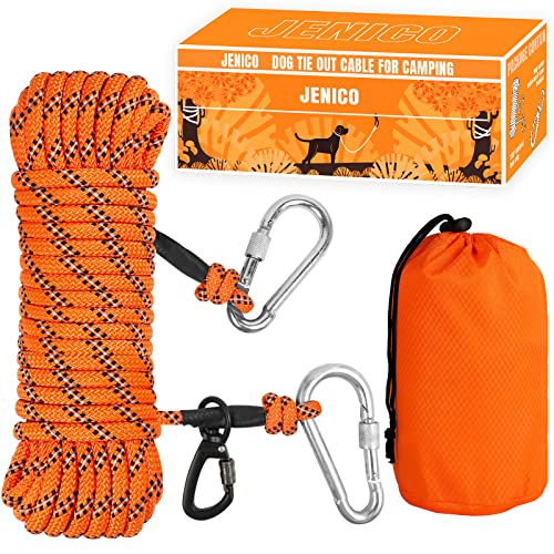 Hundeleinenkabel für Camping, 15,2 m/21,3 m/30,5 m, tragbares, reflektierendes Überkopf-Trolley-System für Hunde bis zu 136 kg, Hundeleine für Hof, Camping, Parks, Veranstaltungen im Freien Hundeleinenkabel für Camping, 15,2 m/21,3 m/30,5 m, tragbares, reflektierendes Überkopf-Trolley-System für Hunde bis zu 136 kg, Hundeleine für Hof, Camping, Parks, Veranstaltungen im Freien von jenico