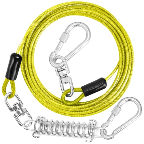 jenico 7,6 m lange Hundeleine für den Hinterhof, strapazierfähige Hundekette mit stoßdämpfender Feder, Outdoor-Leine für kleine Hunde bis zu 227 kg jenico 7,6 m lange Hundeleine für den Hinterhof, strapazierfähige Hundekette mit stoßdämpfender Feder, Outdoor-Leine für kleine Hunde bis zu 227 kg von jenico