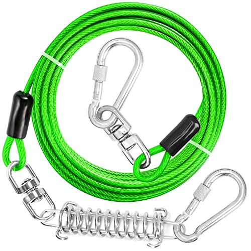 jenico Hundeleine – 7,6 m lange Hundeleine – robuste Kette mit stoßdämpfender Feder – Outdoor-Hundeleine für kleine und große Hunde bis zu 227 kg jenico Hundeleine – 7,6 m lange Hundeleine – robuste Kette mit stoßdämpfender Feder – Outdoor-Hundeleine für kleine und große Hunde bis zu 227 kg von jenico