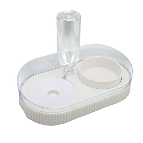 Cat Water Bottle Bowl Set Verhindert Rutschen Kleine Haustier-Wasserfutternäpfe Auslaufsicheres Sicheres Zuhause für Welpen (Weiss) von jerss