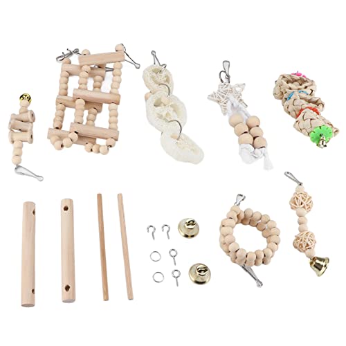 Vogelkäfig-Spielzeug, Perlen, Papageienzubehör, Stern-Zubehör, Herz, Stehende Vögel, Papageien, Leitern, Kauständer, Holz Zum Kleiden, Stehende Vögel, Vogelhaus-Zubehör von jerss