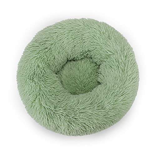 jia cool Hundebett / Katzenbett, Donut, Kunstfell, rund, bequem für kleine, mittelgroße und große Hunde, sehr weich, beruhigendes Bett, selbstwärmend, 50 cm, Grün von jia cool
