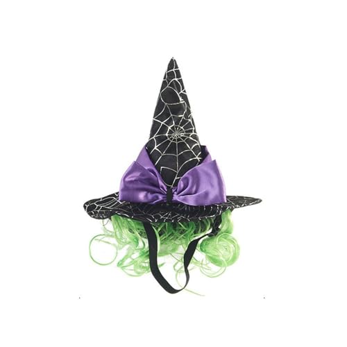 Halloween Katzen Spinnennetz Umhang, Lustiger Verwandlungs Umhang mit Klettverschluss, Einstellbarer Cape für Kleine Haustiere, Schwarz Tüll Dekoration (Mütze) von jiejack