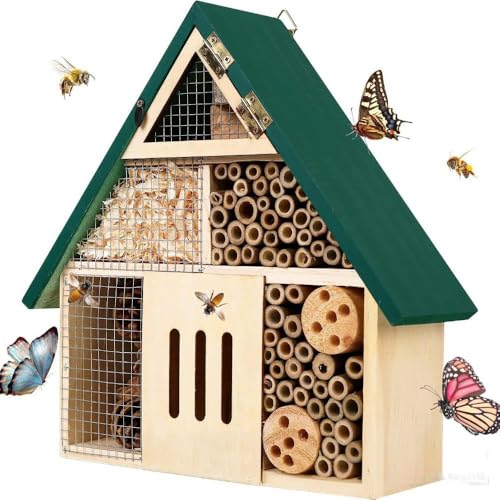 Nistkasten Insektenhaus aus Holz Wetterfestes Insektenhotel aus Naturholz zum Aufhängen Umweltfreundliches Bienenhaus Nisthilfe und Bienen Hotel für Garten und Balkon Nistkasten Insektenhaus aus Holz Wetterfestes Insektenhotel aus Naturholz zum Aufhängen Umweltfreundliches Bienenhaus Nisthilfe und Bienen Hotel für Garten und Balkon von jiejack