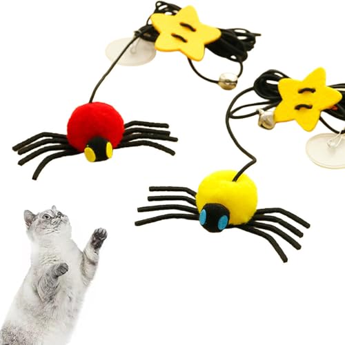 jiejack 2 Stück Interaktives Katzen-einziehbares interaktives Spielzeug, 2 m elastisches Seil Teasing Cat Toy Für Tür Interaktives Katzenspielzeug for Active and Kittens Plush Cats Toy jiejack 2 Stück Interaktives Katzen-einziehbares interaktives Spielzeug, 2 m elastisches Seil Teasing Cat Toy Für Tür Interaktives Katzenspielzeug for Active and Kittens Plush Cats Toy von jiejack