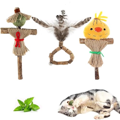 jiejack 3 Stück Katzenminze Spielzeug Interaktiv Katzenspielzeug Matatabi Sticks, Katzenminze Ball & Feder-Spielzeug für Zahnreinigung & interaktiven Spielspaß jiejack 3 Stück Katzenminze Spielzeug Interaktiv Katzenspielzeug Matatabi Sticks, Katzenminze Ball & Feder-Spielzeug für Zahnreinigung & interaktiven Spielspaß von jiejack