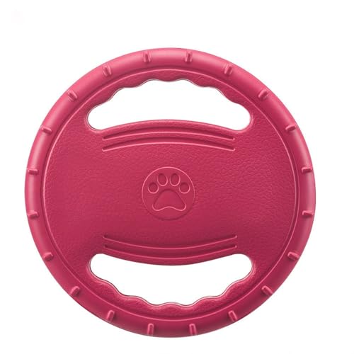jiejack Hunde-Flugscheibe, Frisbee Ring,Kauspielzeug Hund Unzerstörbar,Stressabbau, Haustiertraining, Flugscheibe für Große Hunde (Rot) von jiejack