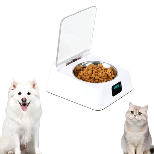 Automatischer Futterautomat für Katzen & Hunde – Intelligenter Infrarotsensor für Trocken-/Nassfutter (350ml) mit Edelstahlnapf – Praktischer Futterspender für kleine/mittelgroße Haustiere von jiele