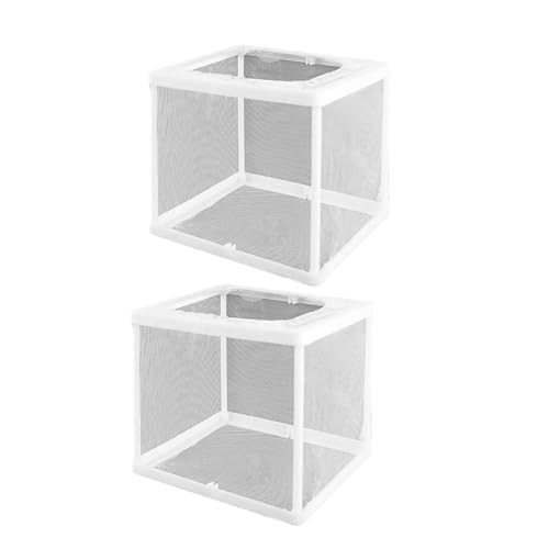 2 Stück atmungsaktive Aquarien Zuchtbox mit Saugnapf-Designs für Fischisolierung und sicheres Laichen von Babyfischen 2 Stück atmungsaktive Aquarien Zuchtbox mit Saugnapf-Designs für Fischisolierung und sicheres Laichen von Babyfischen von jiingekk
