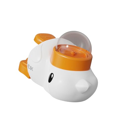 jiingekk Futterspender für Katzen, zum Füttern, Spielzeug, mehrfarbig, multifunktional, Leckerli-Spender, Enten-Design, Haustier-Futtergerät von jiingekk