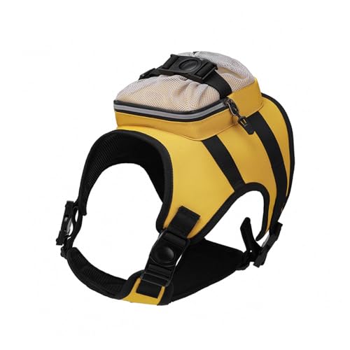 jiingekk Hunderucksack, Weste, Geschirr, dekorative Trainingstasche zum Laufen & Schwimmen für kleine und große Hunde, Reisezubehör von jiingekk