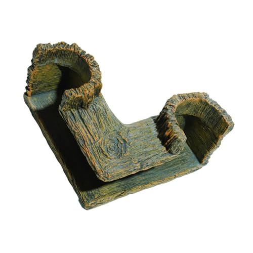 jiingekk Natürliches Aussehen, Kunstharz, Aquarium, Ornament, Tunnel, Unterschlupf, Eckhöhle für Fische und Haustiere, Fische, Aquarien, Dekorationen von jiingekk