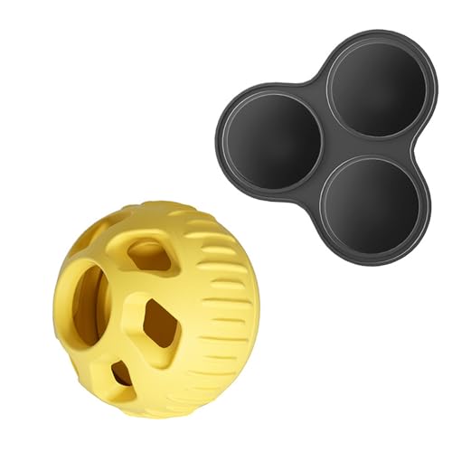 jiingekk Silikon befüllbares Kauspielzeug für aggressive Kauer Auslaufsicher Leckerli für Zähne & Hundetraining Kaufest Hund Puzzle Spielzeug von jiingekk
