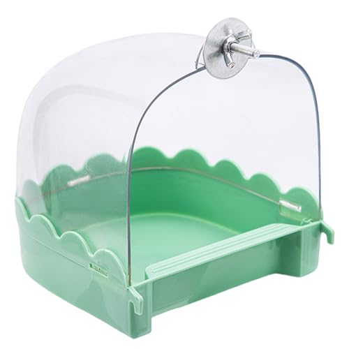 jiingekk Vogeltränke für Käfig, transparenter Duschraum für kleine Vögel, Käfig montiert, Brutraum, Papageienbadewanne von jiingekk