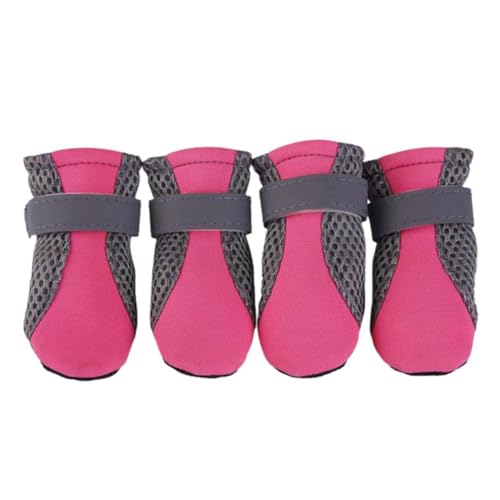 Hundeschuhe, wasserdicht, rutschfest, mit reflektierenden Riemen, Winterschutz, wasserdicht, bequeme Pfote, 4 Stück Hundeschuhe, wasserdicht, rutschfest, mit reflektierenden Riemen, Winterschutz, wasserdicht, bequeme Pfote, 4 Stück von jileijar