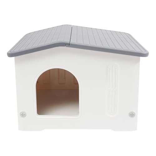 jiongcln Katzenhaus Outdoor Wasserdichtes Modernes Katzenhöhlen 58 * 45 * 42cm HDPE Robuste Katzenhütte Winterfest Isolierte Grün Weiß von jiongcln