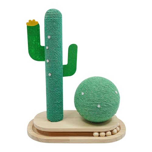 jiongcln Kletterregal Set Holzkletterer Tragfähigkeit 35 * 20 * 44cm Kaktusform für Katzenwände Katzenregale und Sitzstangen zum Schlafen an der Wand Grün von jiongcln