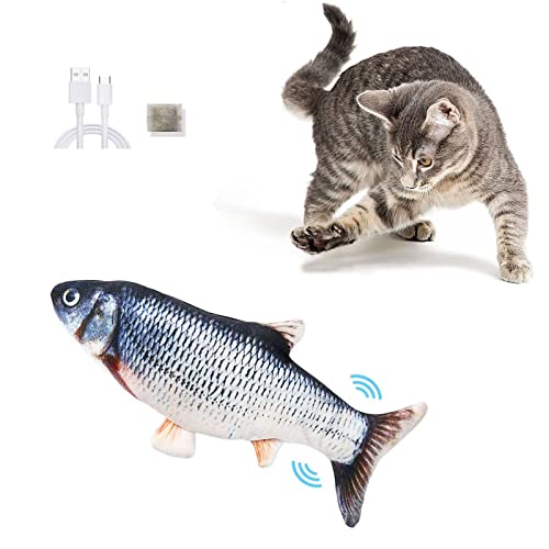 Katzenspielzeug Fisch,Elektrisch Wackelspielzeugfisch Floppy-Fisch-Katzenspielzeug,Plüsch-Simulation-Fischspielzeug für Katzen, Interaktives für Drinnen,Zum Beißen/Kauen/Treten Katzen Minzen Spielzeug Katzenspielzeug Fisch,Elektrisch Wackelspielzeugfisch Floppy-Fisch-Katzenspielzeug,Plüsch-Simulation-Fischspielzeug für Katzen, Interaktives für Drinnen,Zum Beißen/Kauen/Treten Katzen Minzen Spielzeug von jiuhao