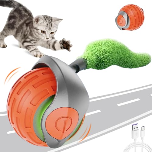 jiuhao Interaktives Rollball-Spielzeug, elektrisches, automatisches Spielzeug für Indoor-Katzen, Erwachsene, wiederaufladbar, unregelmäßiges Bewegen, stimuliert den Jagdinstinkt, Kätzchen-Spielzeug, jiuhao Interaktives Rollball-Spielzeug, elektrisches, automatisches Spielzeug für Indoor-Katzen, Erwachsene, wiederaufladbar, unregelmäßiges Bewegen, stimuliert den Jagdinstinkt, Kätzchen-Spielzeug, von jiuhao