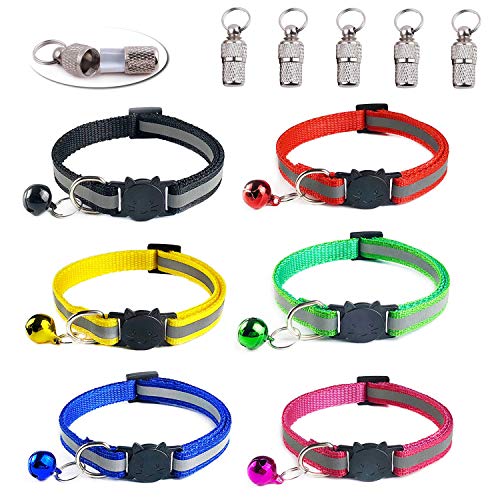 jiuhao Katzenhalsbänder, verstellbare Katzenhalsbänder mit Glöckchen, reflektierende Katzenhalsbänder, Sicherheits-Schnellverschluss-Schnalle & Anti-Verlust-ID-Tags jiuhao Katzenhalsbänder, verstellbare Katzenhalsbänder mit Glöckchen, reflektierende Katzenhalsbänder, Sicherheits-Schnellverschluss-Schnalle & Anti-Verlust-ID-Tags von jiuhao