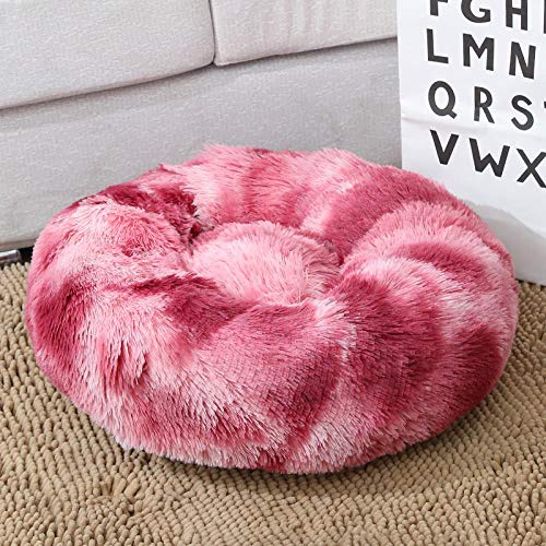 jiwenhua Katz Dog Round Plush Winter Nest Matte Katze Hundebett Matte klein und mittel, Krawatte rot gefärbt, Außendurchmesser 70cm jiwenhua Katz Dog Round Plush Winter Nest Matte Katze Hundebett Matte klein und mittel, Krawatte rot gefärbt, Außendurchmesser 70cm von jiwenhua
