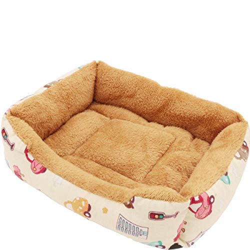 jiwenhua Tierprodukte, warme Matte, Hundezwinger, Neue Leinwand, alle abnehmbar und waschbar, Autorote Verdickung, s (45x37x12cm) von jiwenhua