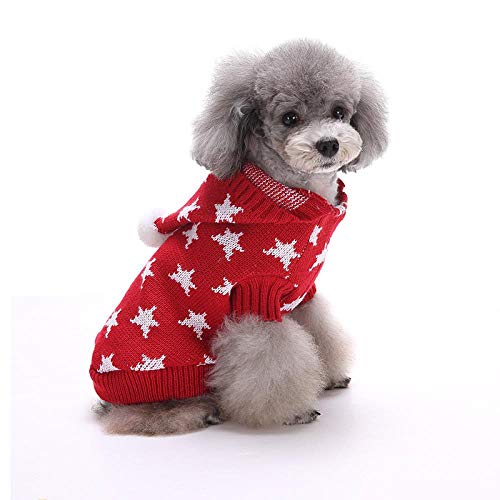 jiwenhua Weihnachtskostüm für Haustiere, Myd09 Rot, XL von jiwenhua