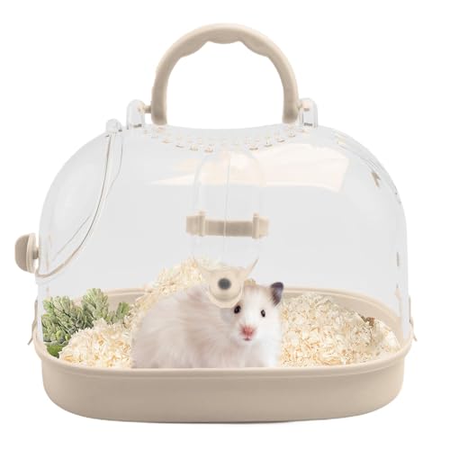 jlceh Hamster-Reisetasche, Meerschweinchen-Käfig, inklusive Wasserflasche, transparent, leicht, atmungsaktiv, für Frettchen, Chinchillas, Mäuse, Eichhörnchen jlceh Hamster-Reisetasche, Meerschweinchen-Käfig, inklusive Wasserflasche, transparent, leicht, atmungsaktiv, für Frettchen, Chinchillas, Mäuse, Eichhörnchen von jlceh