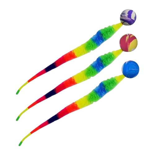 jlceh Katzenball-Spielzeug, interaktiver Kätzchenball, Hüpfball mit Schwanz, Katzenspielzeug, Ballspielzeug für Katzen, bunte Hüpfbälle, Katzenspielzeug jlceh Katzenball-Spielzeug, interaktiver Kätzchenball, Hüpfball mit Schwanz, Katzenspielzeug, Ballspielzeug für Katzen, bunte Hüpfbälle, Katzenspielzeug von jlceh