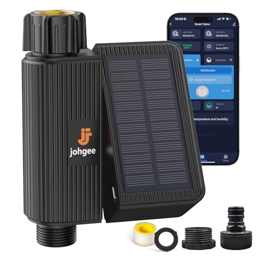 Solar Bewässerungscomputer WLAN, Smart Bewässerungsuhr für Gartenbewässerung kompatibel mit Alexa & Smart Life App, Automatischem Bewässerungssystem für Außenbereich Garten Rasen Solar Bewässerungscomputer WLAN, Smart Bewässerungsuhr für Gartenbewässerung kompatibel mit Alexa & Smart Life App, Automatischem Bewässerungssystem für Außenbereich Garten Rasen von johgee