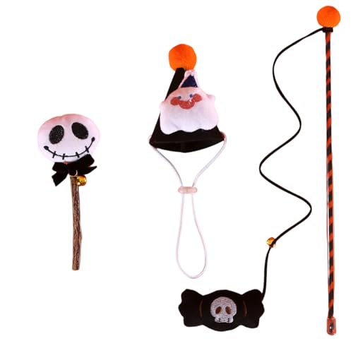 jojobasec Halloween Kegelhut für Katze Kauspielzeug Lustige Angelrute Lustige Übung Teaser Stick Spielzeug für Katzen jojobasec Halloween Kegelhut für Katze Kauspielzeug Lustige Angelrute Lustige Übung Teaser Stick Spielzeug für Katzen von jojobasec