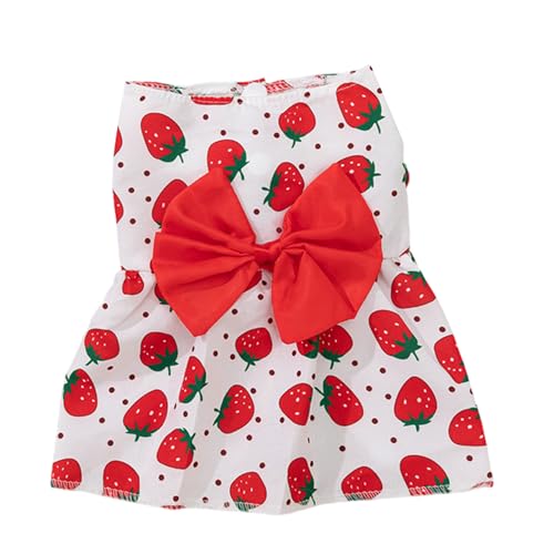 jojobasec Hundekleid mit Blumendruck und Schleife, Frühlings-/Hochzeits-Hunderock, süß, kleiner, schöner Hunderock von jojobasec