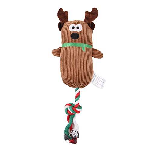 jojobasec Quietschendes Hundespielzeug zum Kauen, helle Farbe, Seil, Plüschtier, Weihnachten, kleine und große Rassen jojobasec Quietschendes Hundespielzeug zum Kauen, helle Farbe, Seil, Plüschtier, Weihnachten, kleine und große Rassen von jojobasec