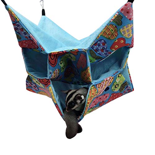jojobasec Stockbettschaukel für Zuckergleiter, Hamster, Spielen, Schlafen, Winterbett, Zuckergleiter, Hängematte zum Spielen und Schlafen von jojobasec