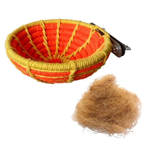 jojobasec Vogelnest für Vögel, Kletternest für den Innenbereich, Käfignest mit Naturfaserkäfig-Dekor jojobasec Vogelnest für Vögel, Kletternest für den Innenbereich, Käfignest mit Naturfaserkäfig-Dekor von jojobasec