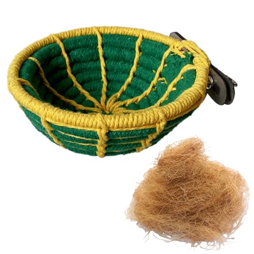 jojobasec Vogelnest für Vögel, Kletternest für den Innenbereich, Käfignest mit Naturfaserkäfig-Dekor jojobasec Vogelnest für Vögel, Kletternest für den Innenbereich, Käfignest mit Naturfaserkäfig-Dekor von jojobasec