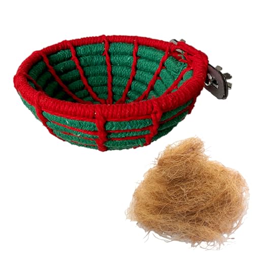 jojobasec Vogelnest für Vögel, Kletternest für den Innenbereich, Käfignest mit Naturfaserkäfig-Dekor jojobasec Vogelnest für Vögel, Kletternest für den Innenbereich, Käfignest mit Naturfaserkäfig-Dekor von jojobasec
