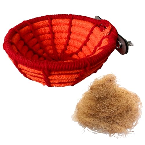 jojobasec Vogelnest für Vögel, Kletternest für den Innenbereich, Käfignest mit Naturfaserkäfig-Dekor jojobasec Vogelnest für Vögel, Kletternest für den Innenbereich, Käfignest mit Naturfaserkäfig-Dekor von jojobasec